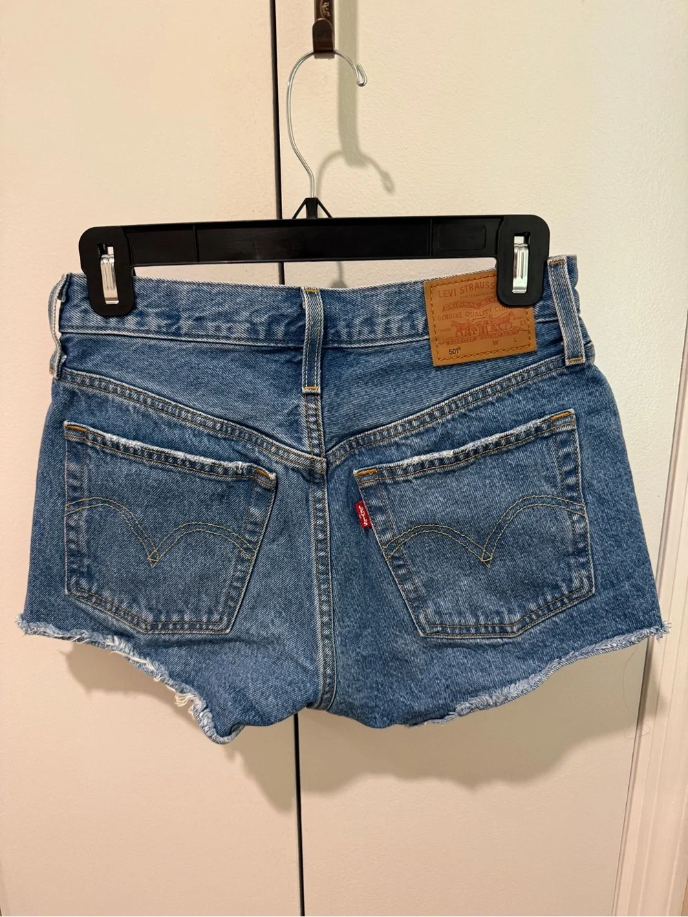 Levi's Distressed Blue Denim Cutoff Shorts